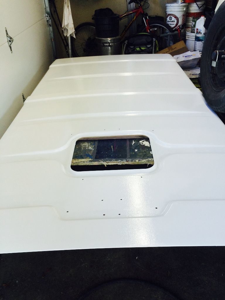 Interlux rolled on Westfalia pop top.