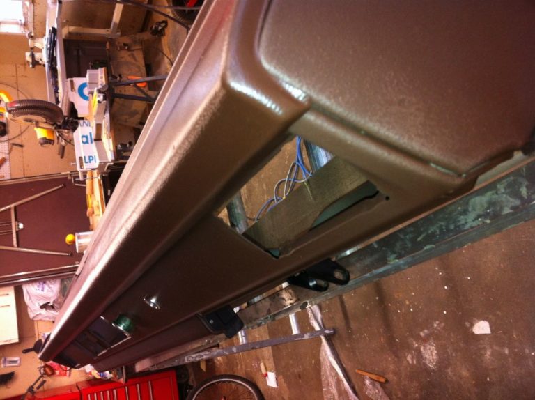 Vanagon dash after painting with SEM vynil paint