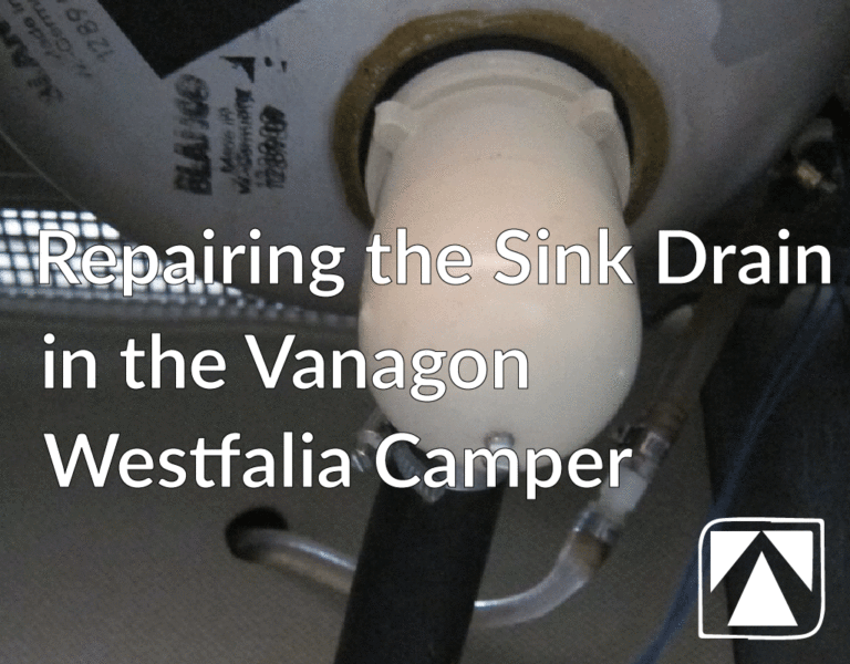 Repairing the sink drain on the Vanagon Westfalia Camper Sink